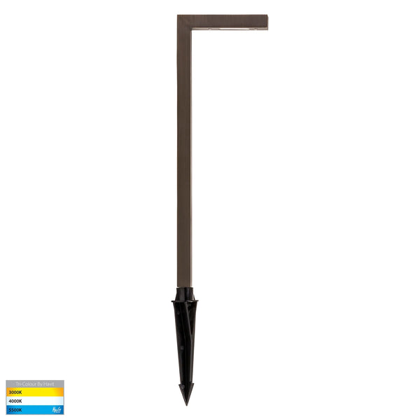 Exterior Antique Brass Spike Light