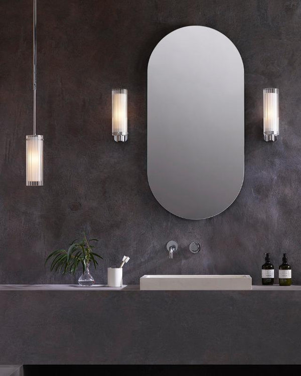 Timeless Ribbed Glass Wall Light