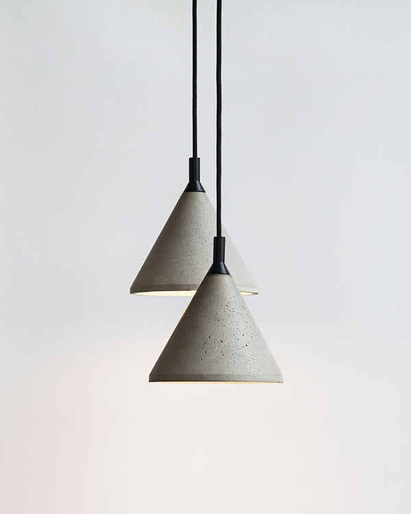 Recycled Concrete Cone Pendant | Bentu