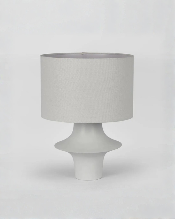Contemporary White Resin Table Lamp