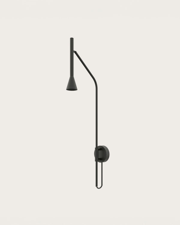 Contemporary Black Conical Wall Light