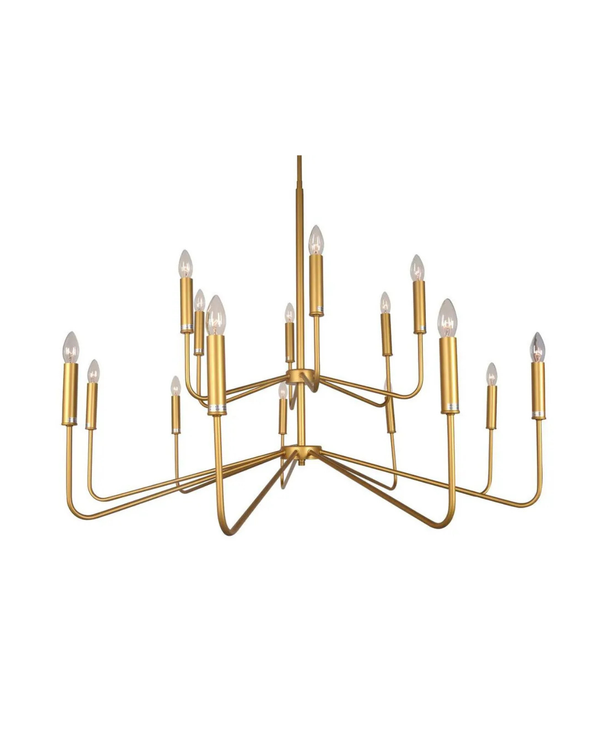 Elegant Gold Sleek Chandelier