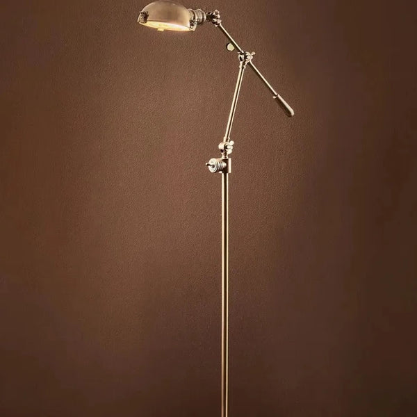 Antique Brass Readers Floor Lamp