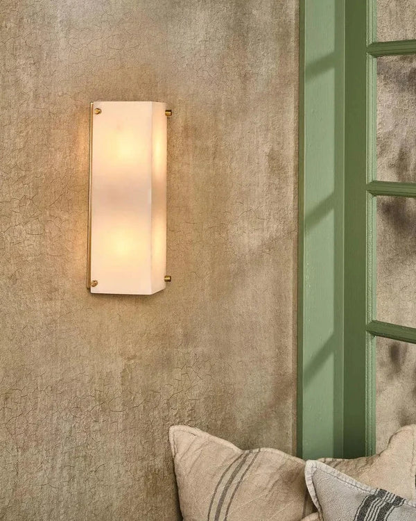 Geometric Alabaster Wall Light