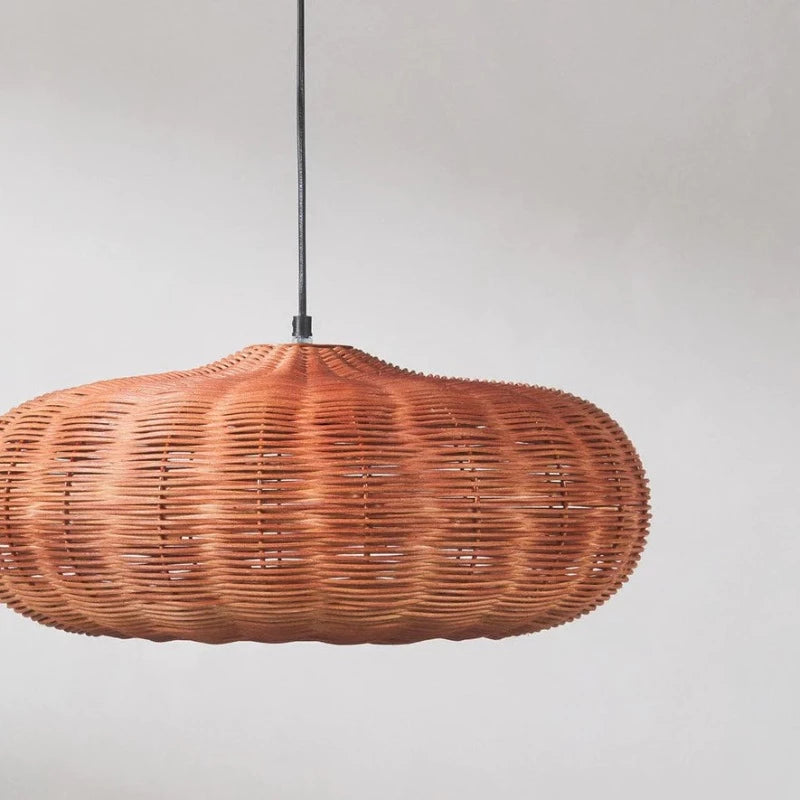 Large wicker online light fixture