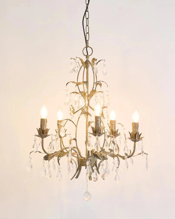 Iron Five Light Chandelier