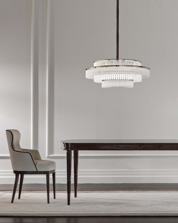 Italian Tiered Glass Pendant