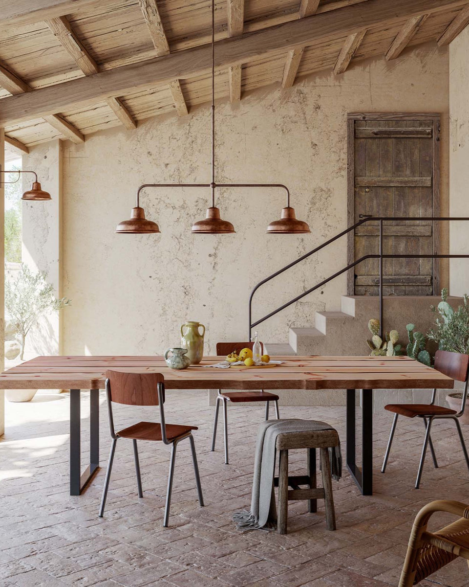 Modern Italian Industrial Three Light Pendant Light – Lighting