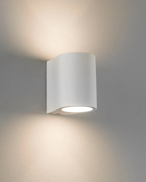 Modern White Plaster Wall Light