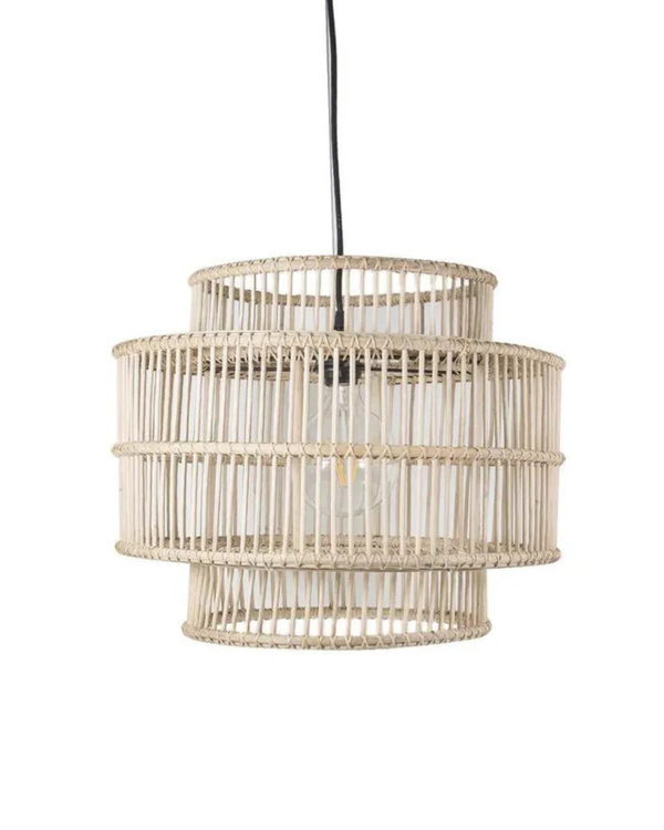 Natural Geometric Rattan Pendant Light
