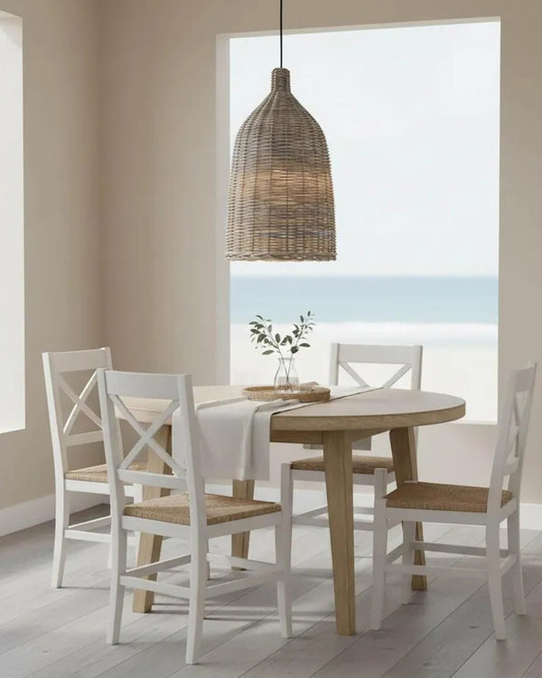Organic Woven Rattan Pendant Light
