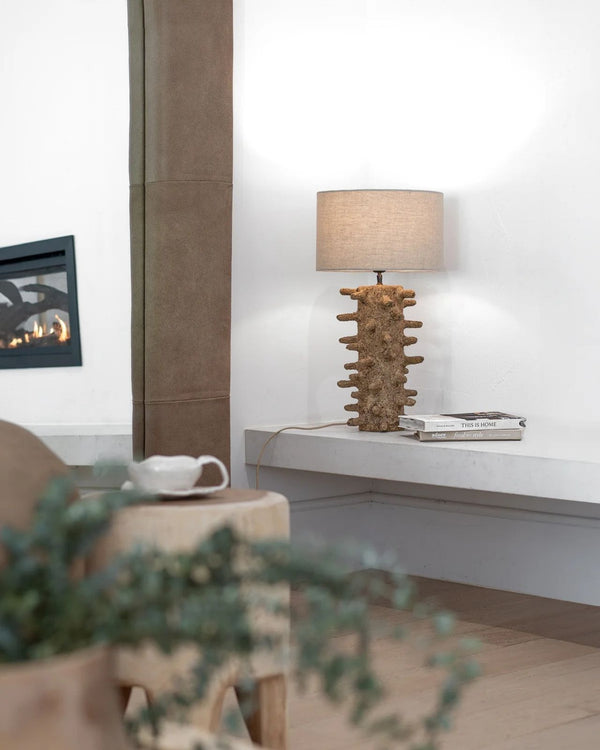 Organic Paper Mache Table Lamp | Sula
