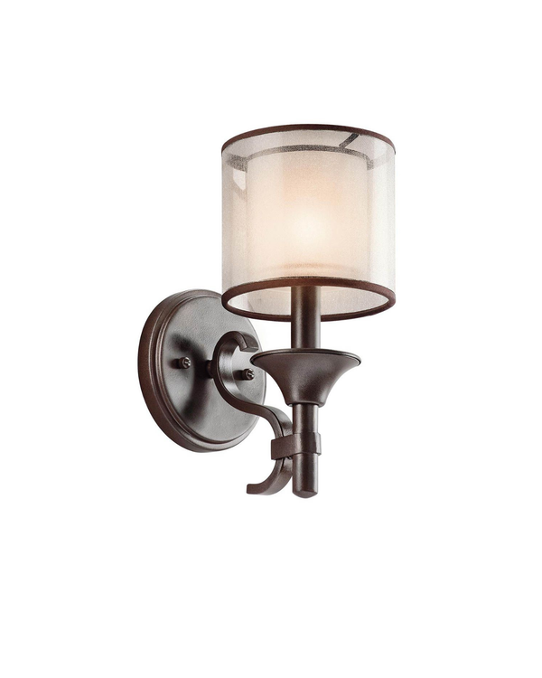 Sleek Contemporary Double Shade Bronze Wall Light