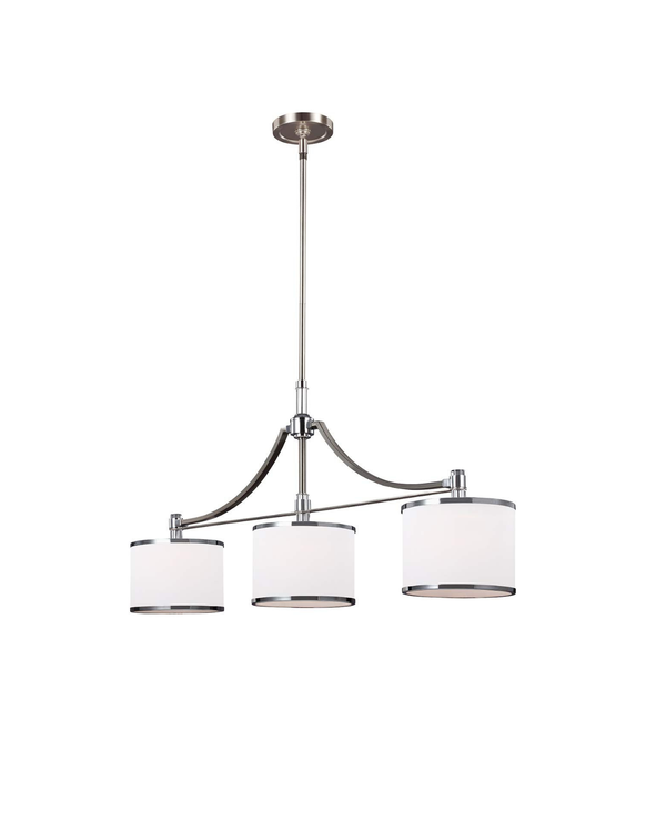 Triple Chrome Component Pendant Light