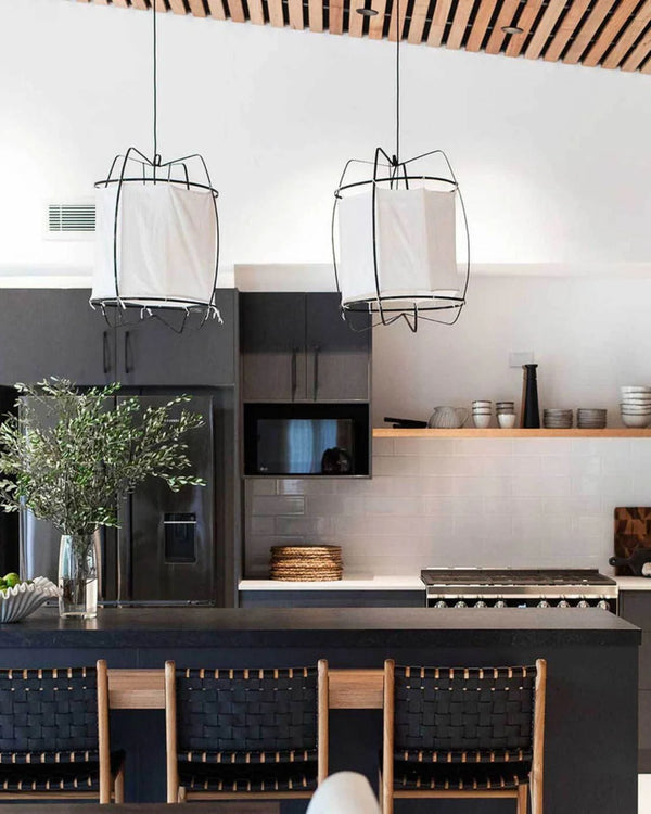 Black Framed Cotton Pendant
