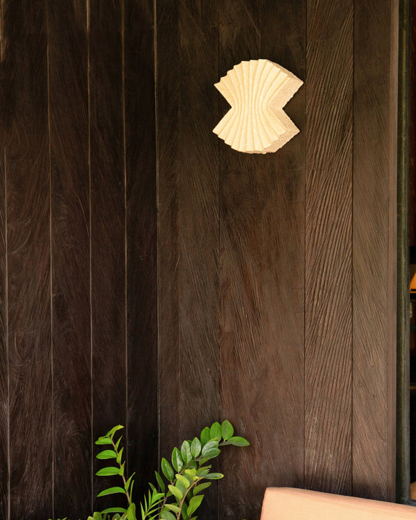 Coastal Pleat Resin Wall Sconce