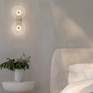 Coral Duo Glass Wall Light | In a bedroom