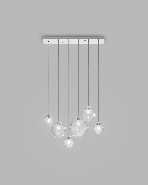 6 Light / Clear / Chrome
