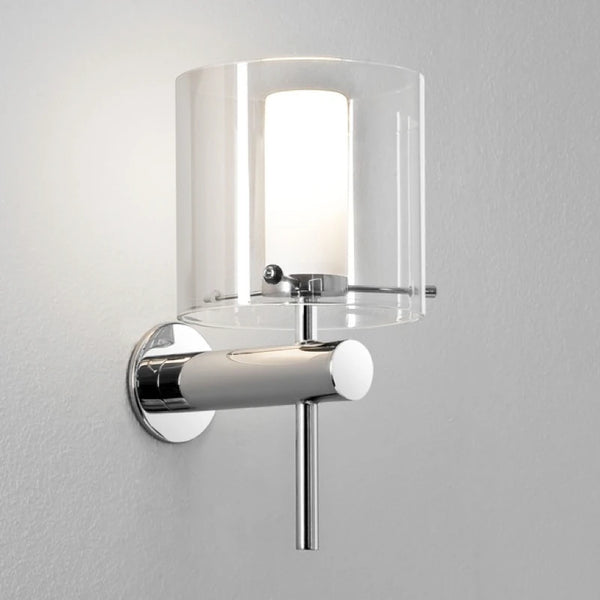 Modern Chrome & Glass Diffuser Wall Light