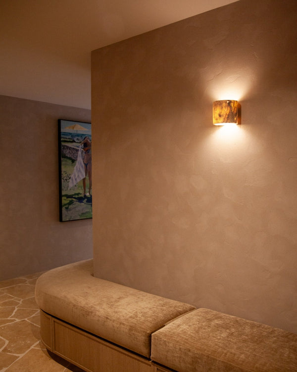 Fossil Coral Tube Flush Wall Sconce