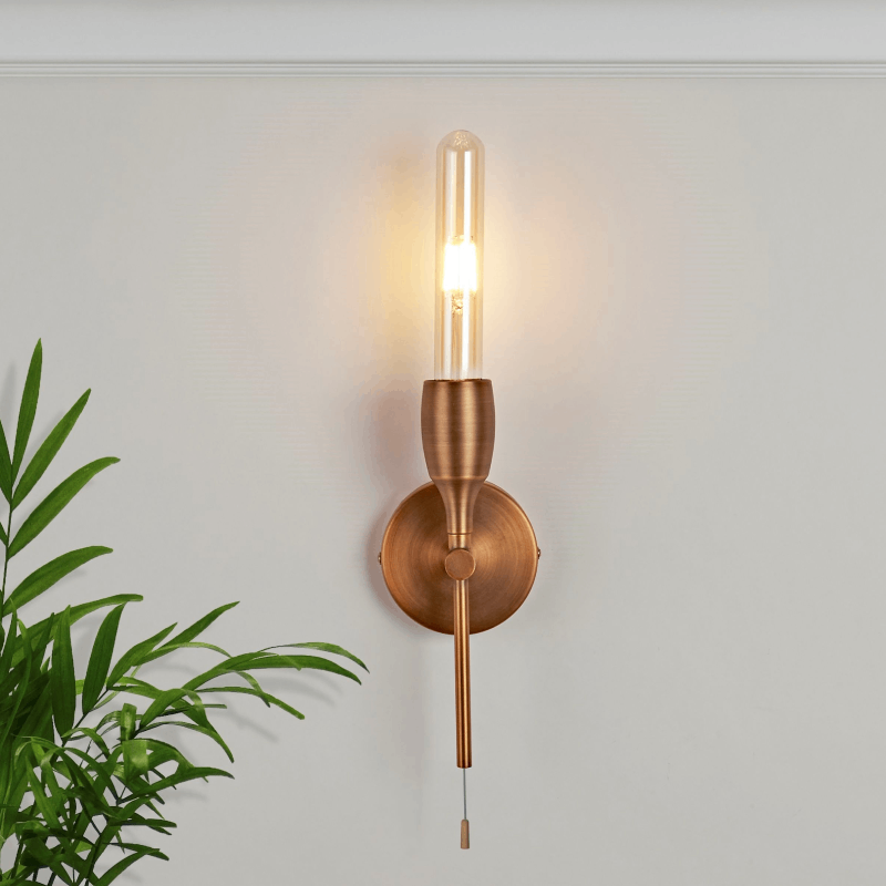 Modern Bronze Torch Wall Light