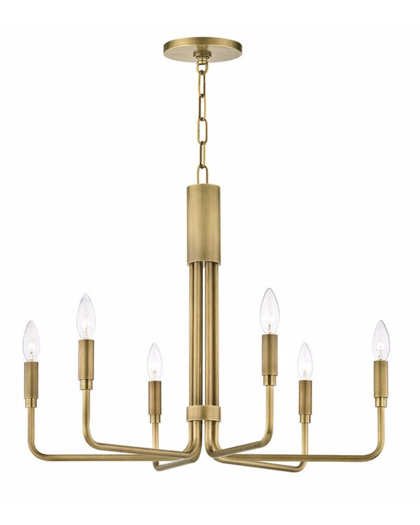 6 Light / Aged Brass