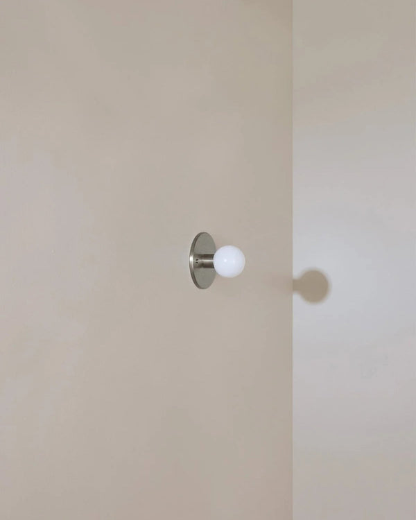 Small / Brass / White Frosted