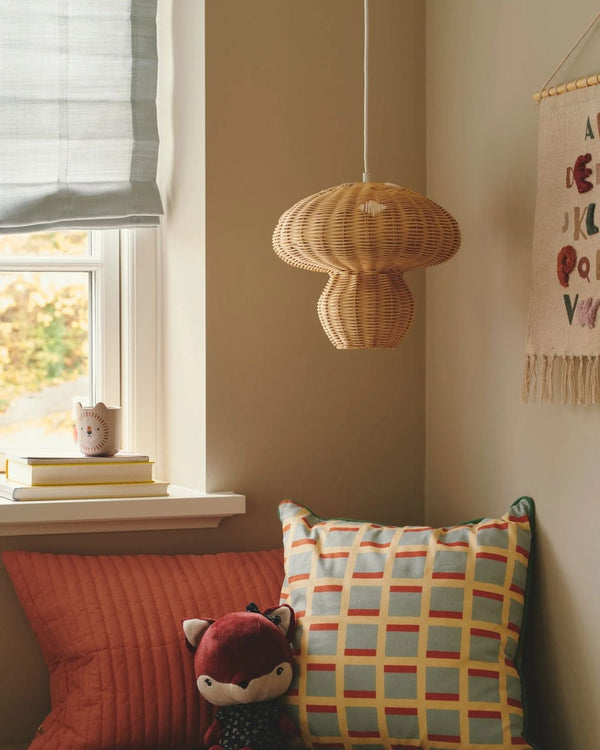 Rattan Mushroom Pendant