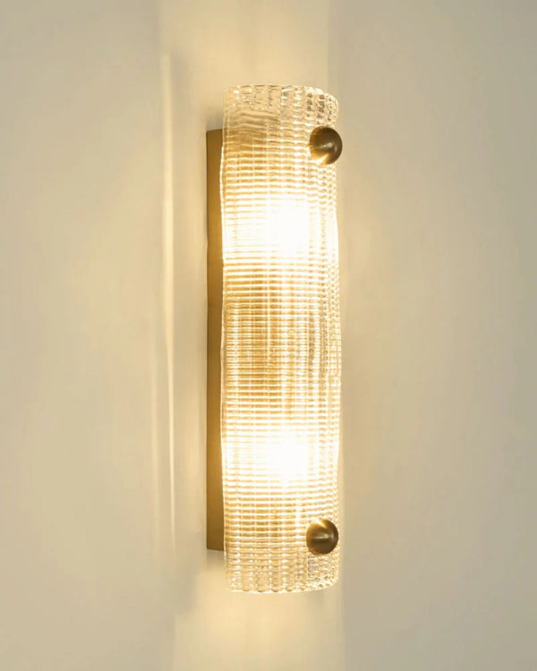 Textured Glass Wall Light