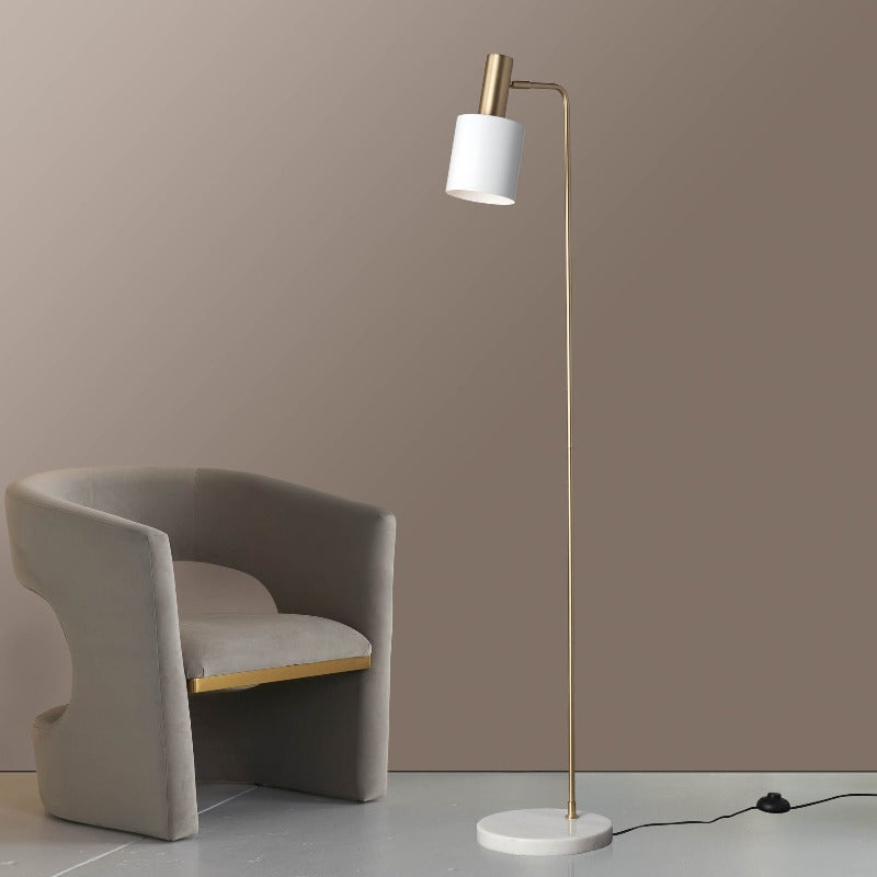 Gold floor lamp with deals marble base