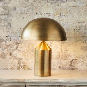 Brass Mid-Century Modern Domed Table Lamp