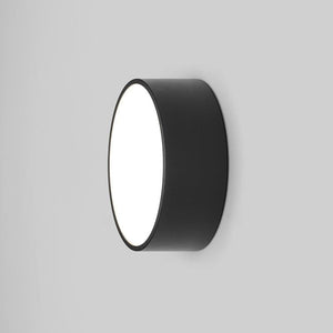 Minimalist Round LED Wall Light | Assorted Colours Black
