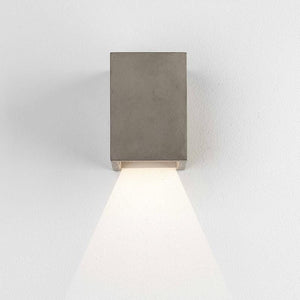 Concrete Cubic Modern Industrial Single Wall Light Front