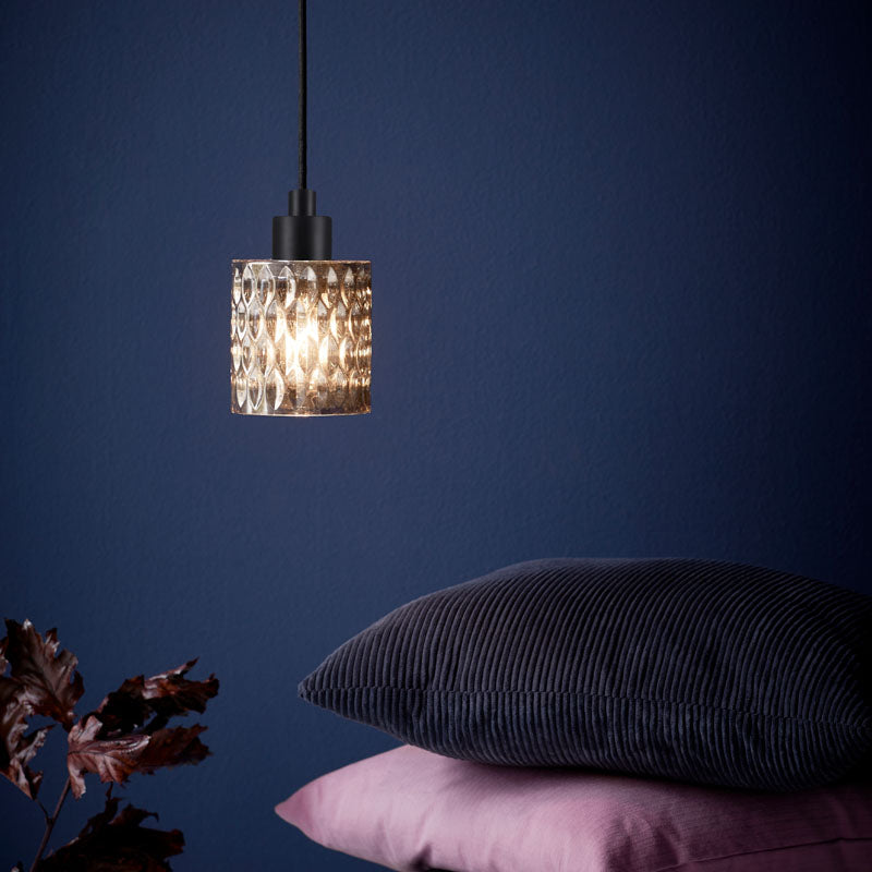 Dark blue deals glass pendant light