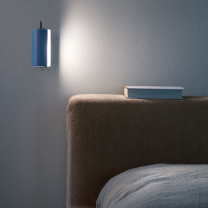 Mid-Century Blue Cylindrical Wall Light | Small | Lighting Collective