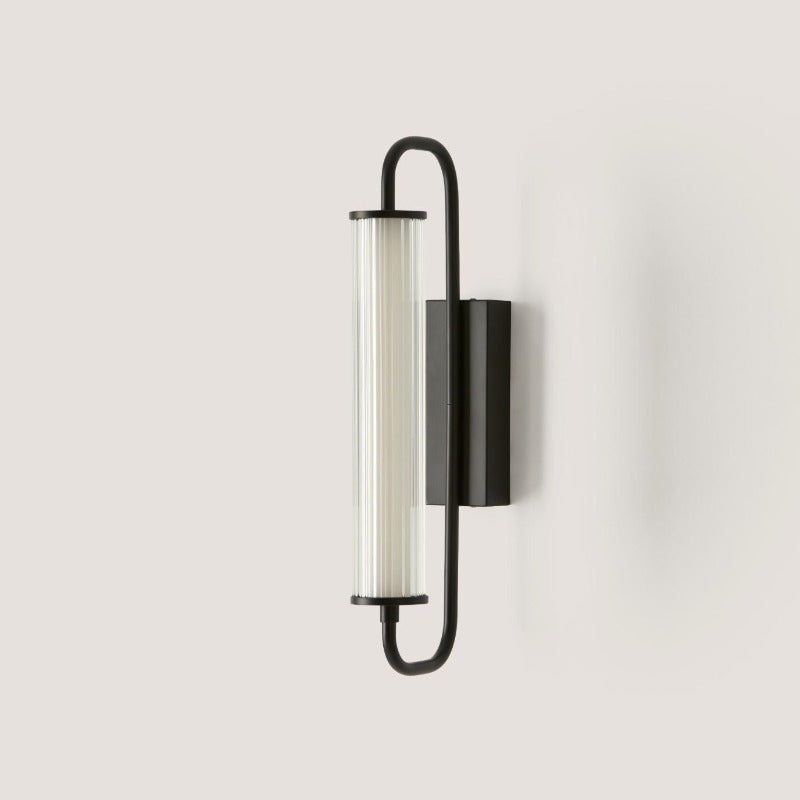 Black glass deals wall sconce