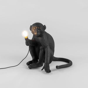 Black Monkey Sitting Lamp-Floor Lamps-Seletti Lighting-Lighting Collective