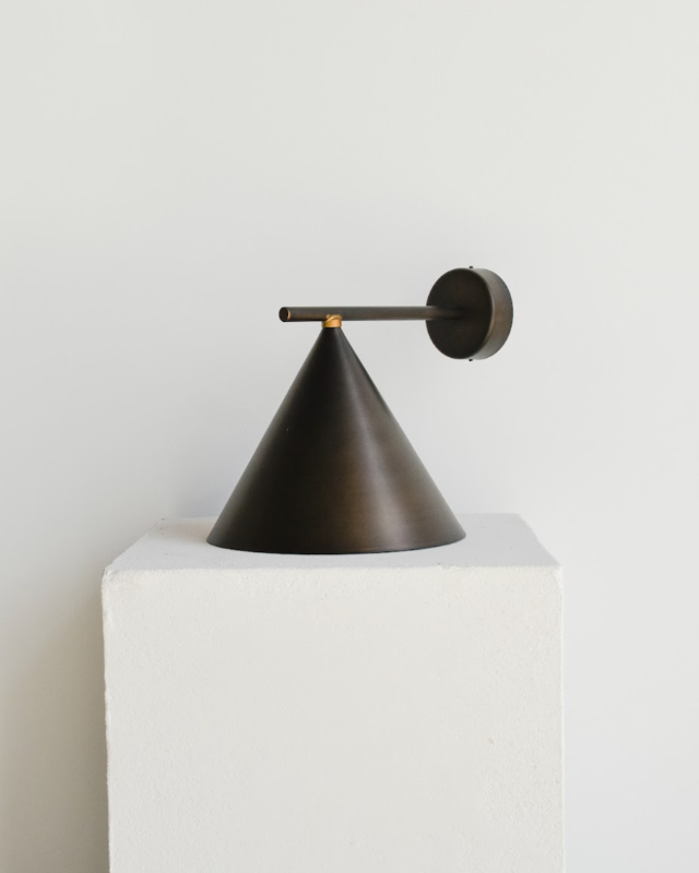 Straight Arm Iron Cone Wall Light Lighting Collective