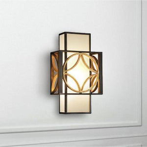 Decorative Bronze and Gold Art Deco Wall Light-Wall Lights-ELSTEAD (Lightco)-Lighting Collective