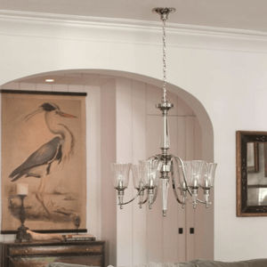 Hamptons Elegant Polished Sterling Chandelier