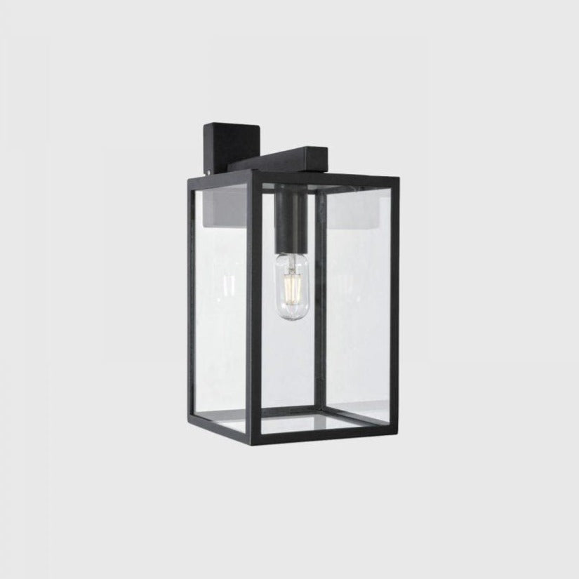 Matte black outdoor 2024 wall light