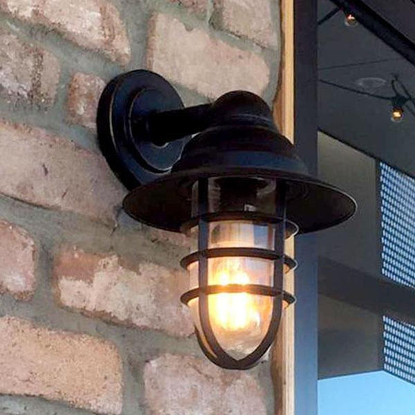 Vintage Exterior Wall Light | Industrial Finish