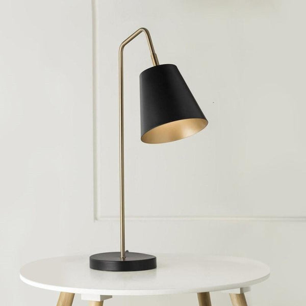 Modern Black & Brass Table Lamp