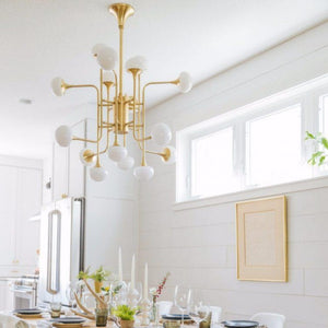 Oblate Spheroid Chandelier | Aged Brass | Lighting Collective
