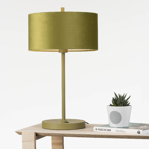 Olive Green Contemporary Table Lamp