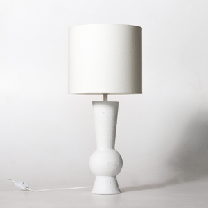 White Textural Geometric Table Lamp | Lighting Collective