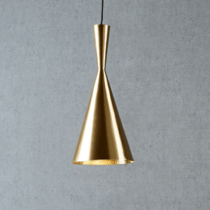 Conical Brass Pendant Light