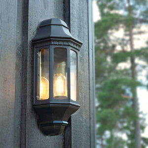 Vintage Inspired Exterior Wall Light Black - Lighting Collective