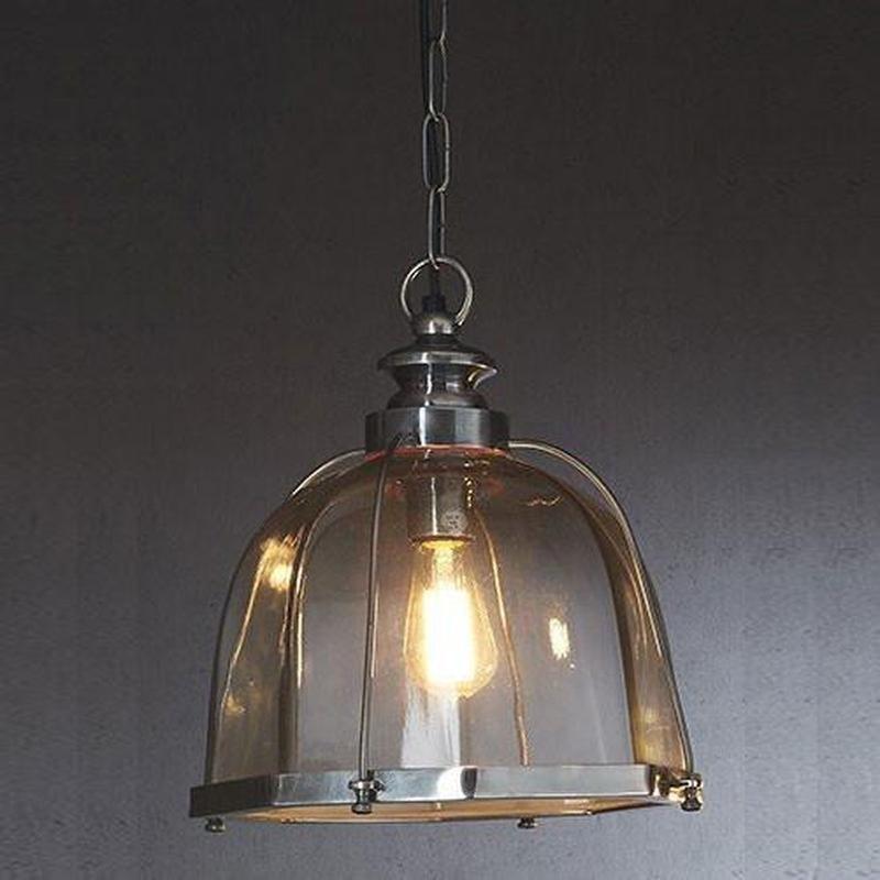 Silver cage shop pendant light