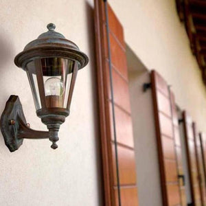 Verdigris Brass Exterior Coach Lantern | Made in Italy-Wall Lights-FAVEL (Lightco)-Lighting Collective